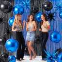 2 x Seenelling 25 Pcs Blue and Black Birthday Party Decor Sets