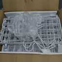 8 Tier Extended Width Hanging Closet Organizer, Sweater Storage for Closet Organizer System, Stackable Wire Basket Bins for Clothes Purse Shoes, Hanging Shelves with 4 Hooks & 4 Dividers Adjustable