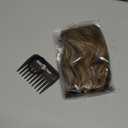 REECHO Clip in Hair Extensions, 4PCS Hair Extensions 14" Short Wavy Invisible Lace Weft Natural Soft Hairpieces for Women  Light Brown with Blonde Highlights