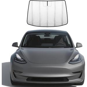 Windshield Sun Shade for Tesla Model 3 2018-2025, Model Y 2020-2025 Front Window Sunshade - Safeguard (for Model 3/Model Y)