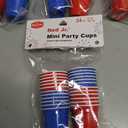 Cup Pong Game Set 24 Pcs 2 Oz Plastic Party Cups with 4 Pcs Ping Pong Balls for Christmas New Year Gift (Blue+Red) 7 Packs