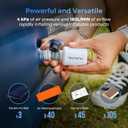 FLEXTAILGEAR Portable Air Pump with Camping Lantern Tiny Pump 2X 4kPa Air Pump for Inflatables Rechargeable Air Mattress Pump with Magnetic Design for Sleeping Pads, Pool Floats, Swimming Rings(OG)