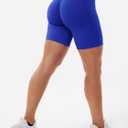 YEOREO SoftHue Women Workout Gym Impact Shorts Hidden Scrunch Butt Lifting 2.5"/3.6"/4.5"/6" Seamless Shorts (Blue, L)