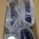 Beststar 350PCS Blue and Clear Plastic Dinnerware Sets for 50 Guests, Include 100 Blue Disposable Plates, 100 Forks, 50 Knives, 50 Spoons, 50 Cups,christmas party supplies