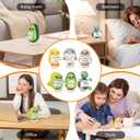 6 PCS Positive Crochet Animals with Base, Funny Handmade Emotional Support Potato Duck Penguin Turtle Dinosaur Avocado, Cute Mini Crochet Stuffed Animal for Friend Coworker Inspirational Gift