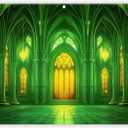 Polyester 8x6ft Green Castle Backdrop Fairytale Movie Photography Background Wonderland Birthday Kids Party Decorations Photo Booth Props