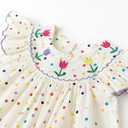 2 x Simplee kids Toddler Girl Dresses Ruffled Sleeves Summer Sundress Dress Bohemian Dress (Beige),Size 80