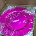 50 Pack Hot Pink Charger Plates 13" Plastic Round Charger Plates Dinner Plate With Beaded for Wedding Table Dinner Kitchen Catering Event Party Decoration