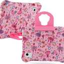 Princess Samsung Tab A9 Tablet Case for Kids Girls Light EVA Kids Friendly Samsung Tab A9 8.7 inch Case with Handle Kickstand Kids Pro Shockproof Full Cover for Girl Gift (GZ) (Pink)