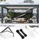 Clear Tarps Heavy Duty Waterproof 7x10ft Clear Tarp with Grommets Thickened 14Mil Tear Resistant Clear Vinyl Plastic Tarp for Outdoor Patio Chicken Coop Greenhouse Plant