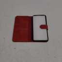 Compatible with iPhone 16 Pro Max 6.9" Genuine Leather Wallet caseRFID Blocking4 Credit Card HolderReal Leather Flip Folio Book Phone case Cover Women Men for Apple 16 ProMax case Red