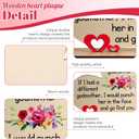 Yulejo 2 Pcs Godmother Gifts from Godchild Mothers Day Gifts Thank You for Being My Godmother Present Wooden Heart Keepsake Inspirational Idea for Birthday Mother's Day God Mom Xmas