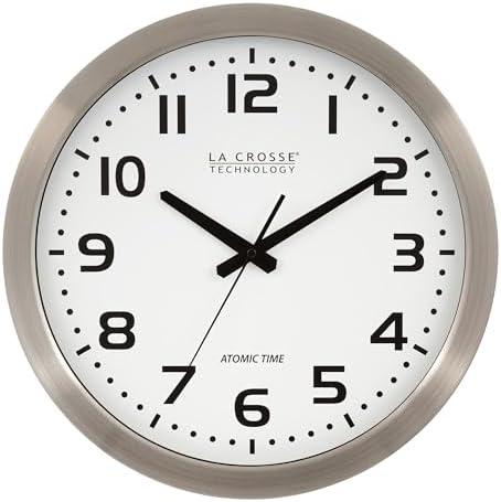 La Crosse Technology Wall Clock, Metal, 16-inch Dia. (WT-3161WH)