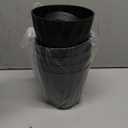 6 Inch Indoor Planter Pots with Drainage Hole and Tray Saucer,Flower Pots for Indoor Outdoor Garden Plants and Flowers, Multicolor, 5 Packs (Black)