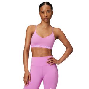Nike Women's Indy Light Support Padded Adjustable Sports Bra, Light Magenta/Light Magenta/White, Small 