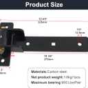 Heavy Duty Gate Hinges 13 Inch, 900 Lbs Capacity with Built-in Ball Bearings, Bolt-On/Weld-On 180 One-Way Open Hinges for Wooden/Metal Gates, Fence, Shed, Barn, Garage & Garden Gates(Patent Pending)