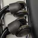 Square Rolling Stool with Backrest Height Adjustable Chair Swivel Drafting Chair Stool Chair with Wheels Stable Base Foot Black