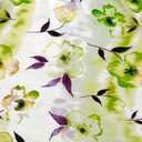 2 x DanceForma Flowers Pattern Ballet Chiffon Wrap Skirts Skwodico WSK2212 (Green, M)