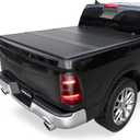 KUIPERAUTO FRP Hard Trifold Truck Bed Tonneau Cover Fleetside Compatible with 2009-2026 Dodge Ram 1500 (Inclu. 2019-2024 Classic & 2019-2026 New Body Style) 5.6FT Bed Cover (w/o Ram Box)