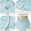 Dog Cooling Vest Shirt with 8pcs Ice Pack Summer Sun Protection Cooling Vest for Dogs Soft Breathable Ice Pet Clothing with D-Ring & Zipper, Sky Blue, Large (20-40lbs)