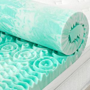 SINWEEK 2 Inch Mattress Topper 5-Zone Memory Foam Mattress Topper Pressure Relieve Soft Mattress Pad, CertiPUR-US Certified, Full Size, Green