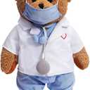 HollyHOME Doctor Bear Stuffed Animal Teddy Bear in Doctor Uniform Medical Gifts for Doctors Med School Students and Kids 16 inches