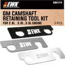 EWK 3 Pcs GM Camshaft Retaining Tool Kit EN 48383 & EN 46105 for Cadillac, Buick, Saturn, Pontiac, Chevrolet, Chevy 2.8L 3.0L 3.6L, Precision Alloy Steel Timing Tool Set for Professional Mechanics