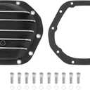 Differential Cover Kit Compatible for Chevy for GM for Ford Dana 44 1941-2003, Durable Aluminum Alloy Black with Gasket Bolts