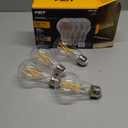 Feit Electric A19 LED Light Bulbs, 60W Equivalent, 810 Lumens, 3000K Bright White, High CRI 90+, Dimmable, Filament Style, Energy Saving, 17,000-Hour Lifetime, A1960CL930CA/FIL/4, 4-Pack