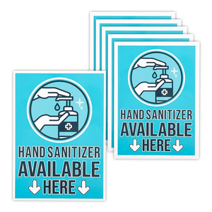  Vinyl Store Signs (5 x 7 Inches, 6 Pack)
