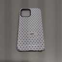 Sayoaho Compatible with iPhone 12 Pro Max Case, Fashion Cute Polka Dot Pattern Aesthetic Design for Women, Soft TPU and Hard Back Shockproof Phone Case for iPhone 12 Pro Max 6.7 inch, White