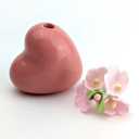 baby pink ceramic vase set of 3 heart shape