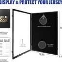 Jersey Frame Display Case 1 Pack - Large Sport Jersey Shadow Box with 98% UV Protection Acrylic and Hanger for Baseball Basketball Football Soccer Hockey Shirt and Uniform, Black Finish