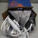 Bedsure Heating Pad for Neck and Shoulders and Back - Birthday Gifts for Women Men Mom Mens, FSA Eligible Items, Heated Pad 2.2lbs, Weighted Large Heated Wrap, 24" x 22", Grey