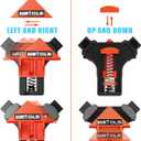 WETOLS Corner Clamp for Woodworking, 90 Degree Right Angle Clamp, Wood Clamps, 4Pcs Adjustable Spring Loaded Woodworking Clamp, Gifts for Dad, Birthday Gifts for Men, Photo Framing, Orange
