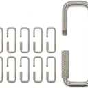 3 PCS Lucky Line 1.875'' Rectangular Key Ring with Turn Twist Sleeve Closure
