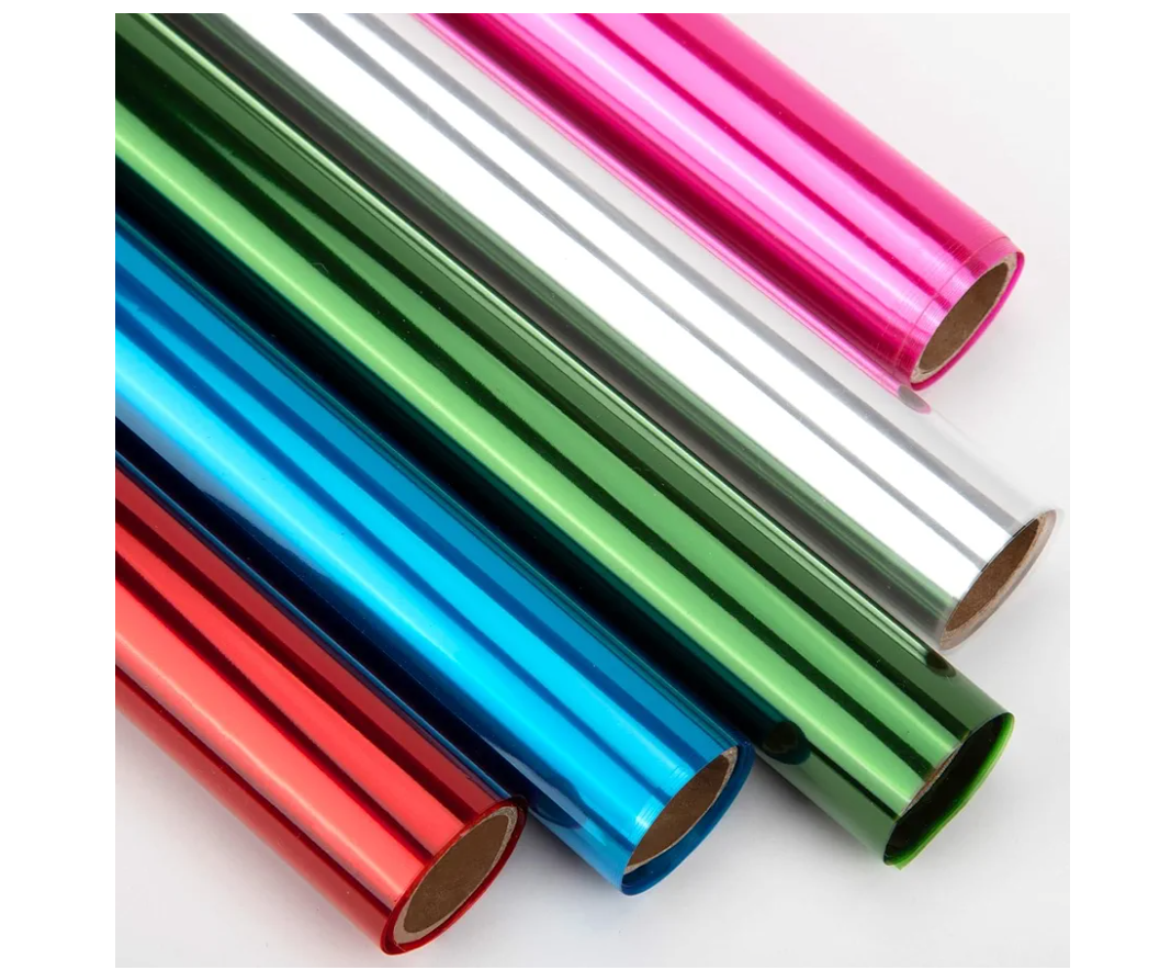 Nitelemn 5 Colors Transparent Colored Cellophane Wrap, Cellophane Paper Roll for Gift Baskets, Treats Wrapping, DIY Arts Crafts Project Decoration(17” x 10ft x 5Rolls) (Multicolor-01)