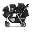 Chicco Cortina Together Double Stroller - Minerale, Black/Silver