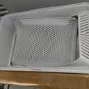 Stainless Steel Litter Box | XL Enclosed Cat Litter Boxes with Lid for Big Cats | High Sided, Anti-Urine Leakage | Non-Stick Bottom & Includes Litter Mat & Metal Scoop