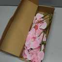 Light Pink Orchid Artificial Flowers, 27.95" Real Touch Fake Orchid Latex Realistic Flowers Phalaenopsis Branches for Home Party Wedding Bridal Shower Decoration, 3pcs Light Pink