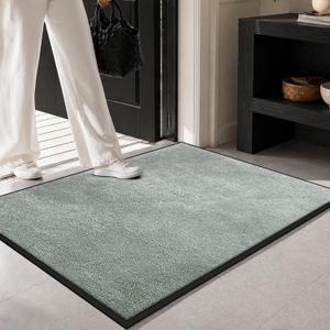 Mibao Super Absorbent Front Door Mat, 72" x 24", Non-Slip Washable Indoor Doormats, Low Profile Entryway Rug Outdoor, Dirt Resistant Welcome Mats for Front and Back Door Entrance, Sage Green