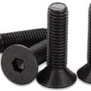 10 Pieces M12-1.75x40mm Flat Head Hexagon Screws, 10.9 Grade Black Carbon Oxide Steel, High Strength, Not Easy to Slide, Easy to Operate, Used in Precision Instruments, Machinery (Size: M12 X40)