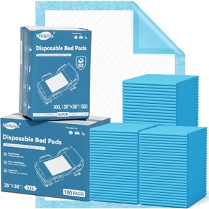 50 Count Disposable Bed Pads 30''X36'' MILDPLUS Super Absorbent Underpads, Disposable Extra Large Chucks Pads Incontinence Pads for Adults and Kids, Dog Training Pads