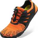 XIHALOOK Athletic Hiking Water Shoes Womens Mens Quick Dry Barefoot for Beach Walking Kayaking Surfing Training (7.5 Women/6 Men, A Orange Black)