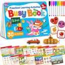 Walenced Busy Book for Toddlers - Preschool Learning Activities, Coloring Activity Books for Kids Ages 3-5, Montessori Autism Sensory Travel Educational Toys, Gifts for 3 and Up Boy Girl