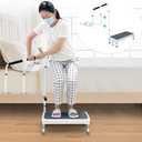 Bed Step Stool with Rail for High Beds Adults Elderly Bedside Assist Step Up Foot Stool with Handle Medical Bed Stairs Helper Stepping Stool with Handrail Bed Railing Handicap Wide Step Ramp - 400lb (21.7"W x 48.8"H)