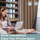 BGment 100% Room Darkening Thermal Insulated Blackout Curtains 54 Inches Long with Liner, Rod Pocket and Back Tab Double Layer Noise Reduce Curtains for Bedroom (52 x 54 Inch, 2 Panels, Taupe)