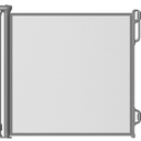 Retractable Safety Baby Gate or Mesh Dog Gate,Durable Portable Mesh Retractable Gate,Easy to Use for Stairs, Doorways, Hallways, Indoor, Outdoor, 33.5" Tall, Up to 45" Wide, Gray