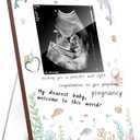 Under the Sea Ultrasound Picture Frame, Adorable Ocean Baby Shower Decorations, Gender Reveal & Baby Sonogram Picture Keepsake, Pregnancy Gifts for New Moms, Pregnancy Announcement Memory Frame