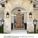 zeyu 16.5 Inch Outdoor Post Light, Exterior Lamp Post Light Fixture for Patio Yard, Die-Cast Aluminum with Seeded Glass Shade, Black Finish, ZX58MP BK